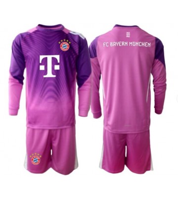 Bayern Munich Målmand Tredjetrøje Børn 2025-26 Langærmet (+ Korte bukser)